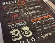 Fall wedding invitations etsy