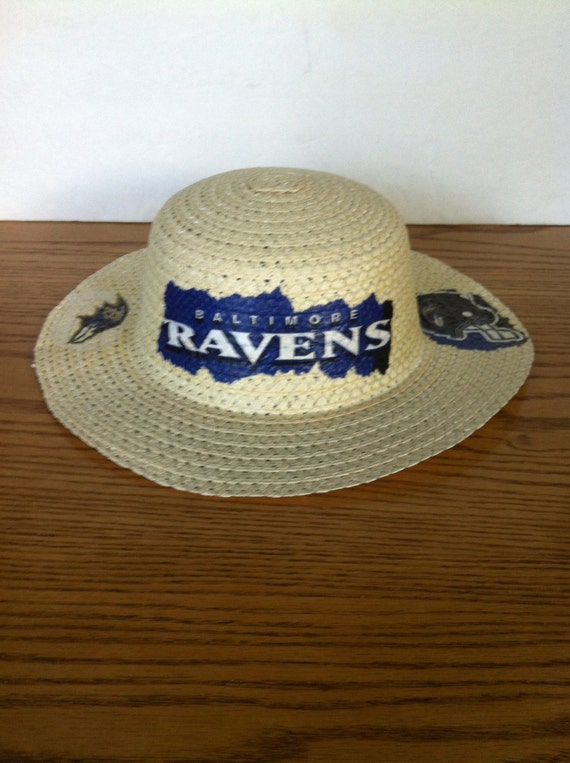 Baltimore Ravens Straw Hat Sun Hat Floppy Straw Hat Summer