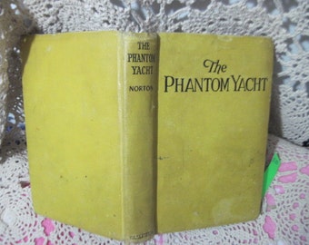 The Phantom Yacht 1928 has wear to it ,Vintage Book,Antique Book, Vintage Book, Antique Book, Old Book, Vintage Home Decor, :)s
