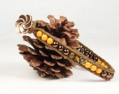 Single Wrap Bracelet Yellow Copper Beaded Bracelet Copper Button CarolMade Sw20 Single Wrap Bracelet Yellow Copper Beaded Bracelet Copper Button CarolMade Sw20