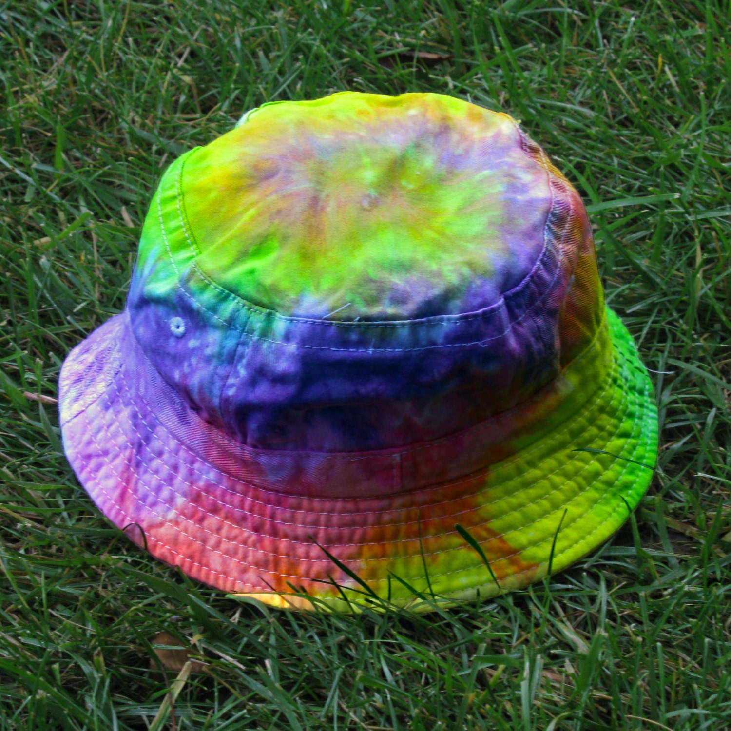 TieDye Bucket Hat in Pastel Rainbow for Kids by RainbowMoonTieDye
