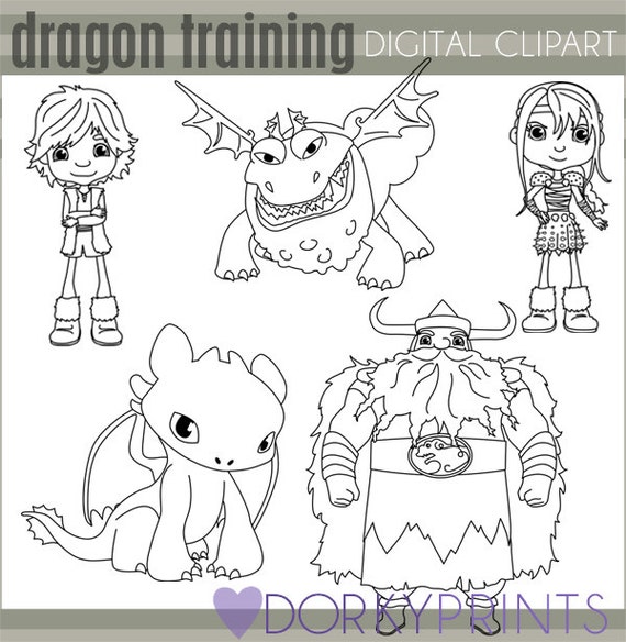 Train Your Dragon Clipart Set Personal and Limited