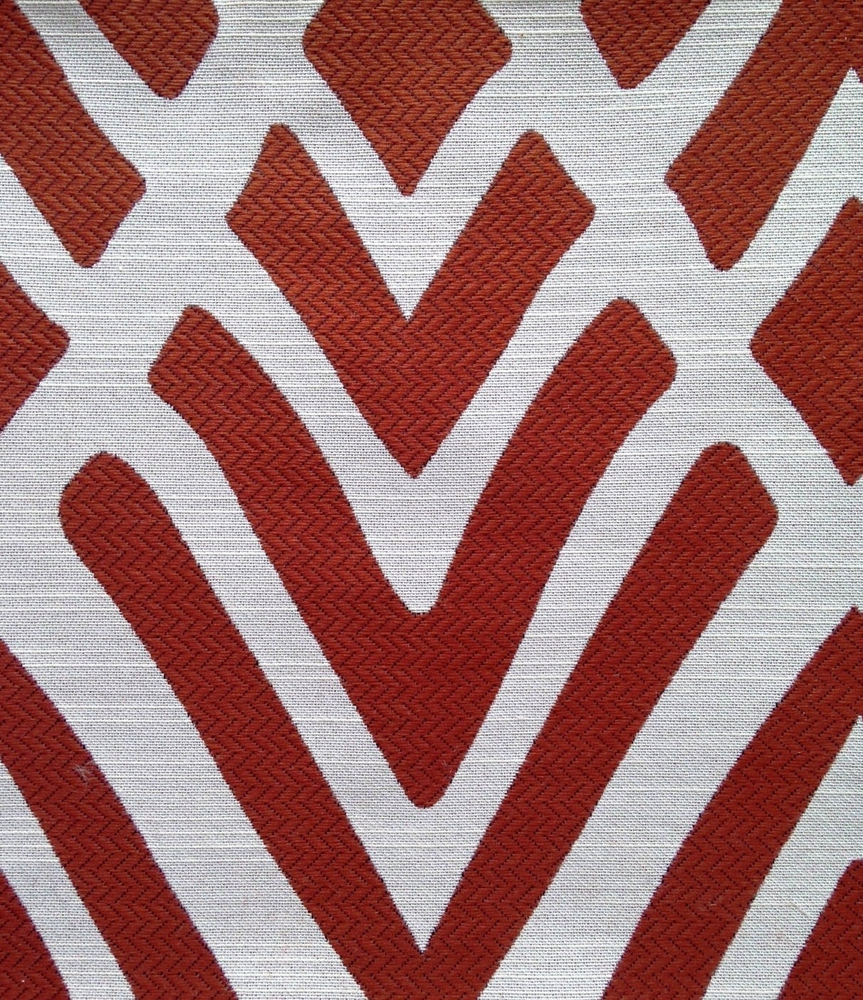 Modern Burnt Orange Upholstery Fabric by PopDecorFabrics on Etsy