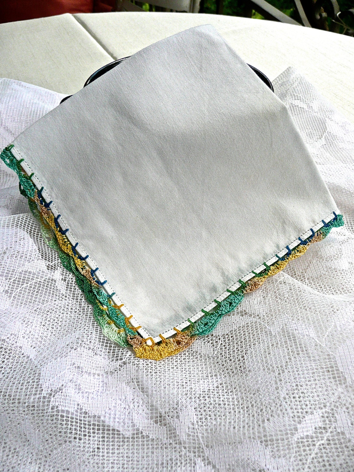 Vintage Handkerchief Cotton Handkerchief Mens Hankie Scull Cap