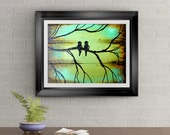 Little Love Birds Signed Art Print of Signature Original By Rafi Perez