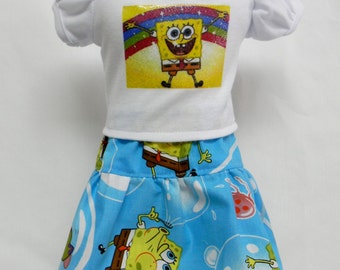 Sponge Bob Theme Outfit For 18 Inch Doll Like The American Girl