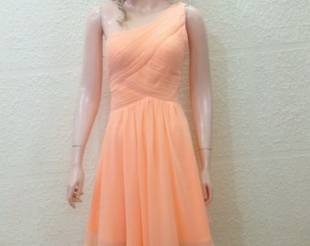 Peach Dress. Bridesmaid Dress. Evening Dress