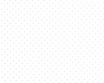 Moda - Modern BG Paper by Zen Chic Pindot in Silver/White 1588-13