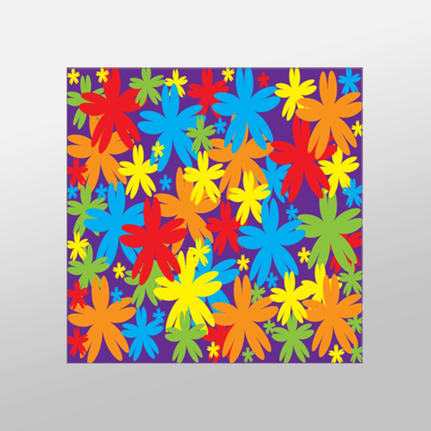 Funky Floral Design Canvas Art Print Floral Wall Art by XDDesigns