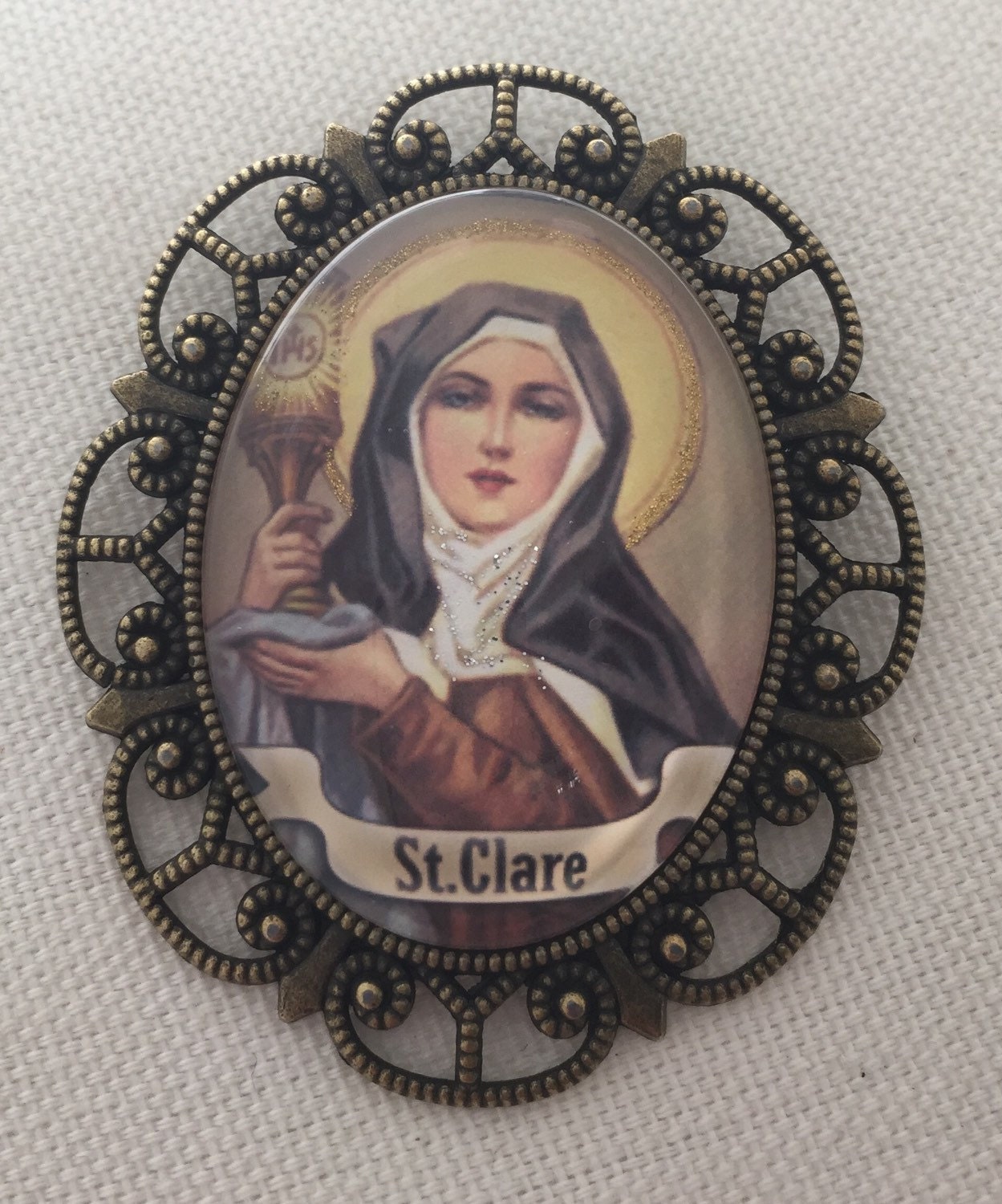 Beautiful Blessed Saint Clare Of Assisi The Patron Saint Of