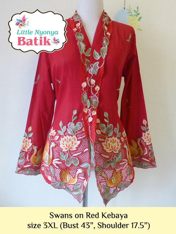 3XL : Plus-size Peranakan Kebaya High by LittleNyonyaBatik 