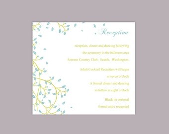 DIY Wedding Details Card Template Editable by TheDesignsEnchanted