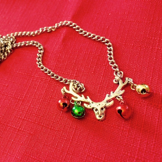 SALE Jingle Bell Reindeer Necklace