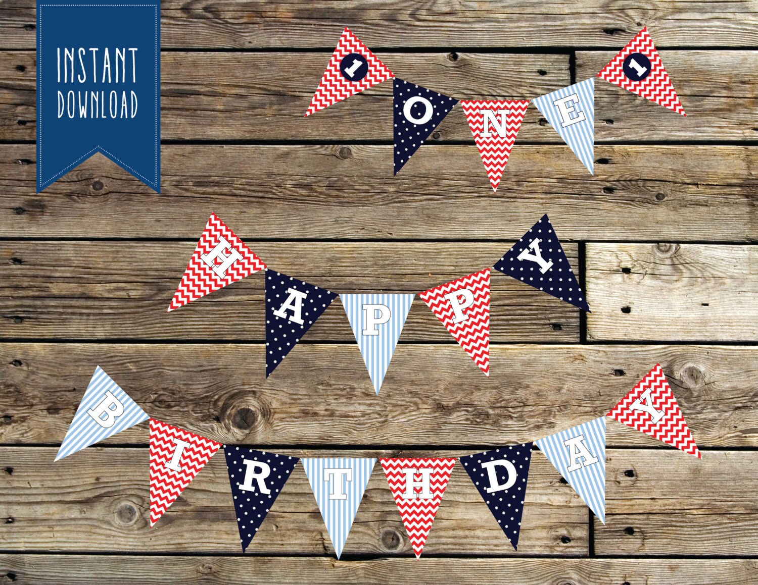 full alphabet red navy and light blue by greatlakescreative