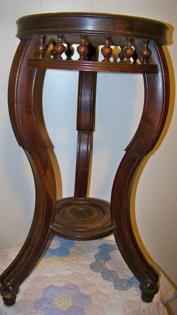 Victorian Marble Top Table / Plant Stand by DellaNora on Etsy