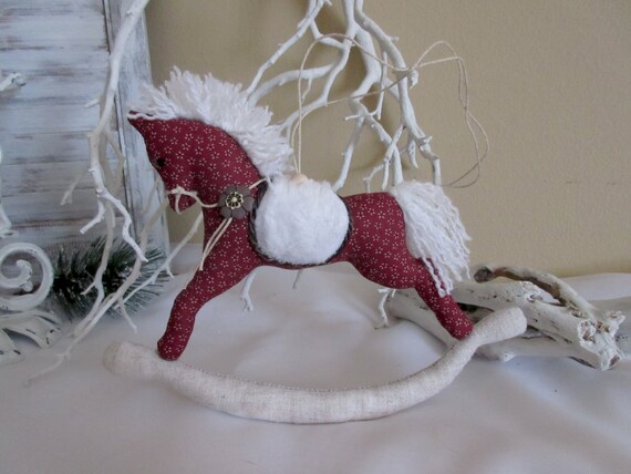 Christmas decor , ornament , Fabric horse, winter Christmas tree ...
