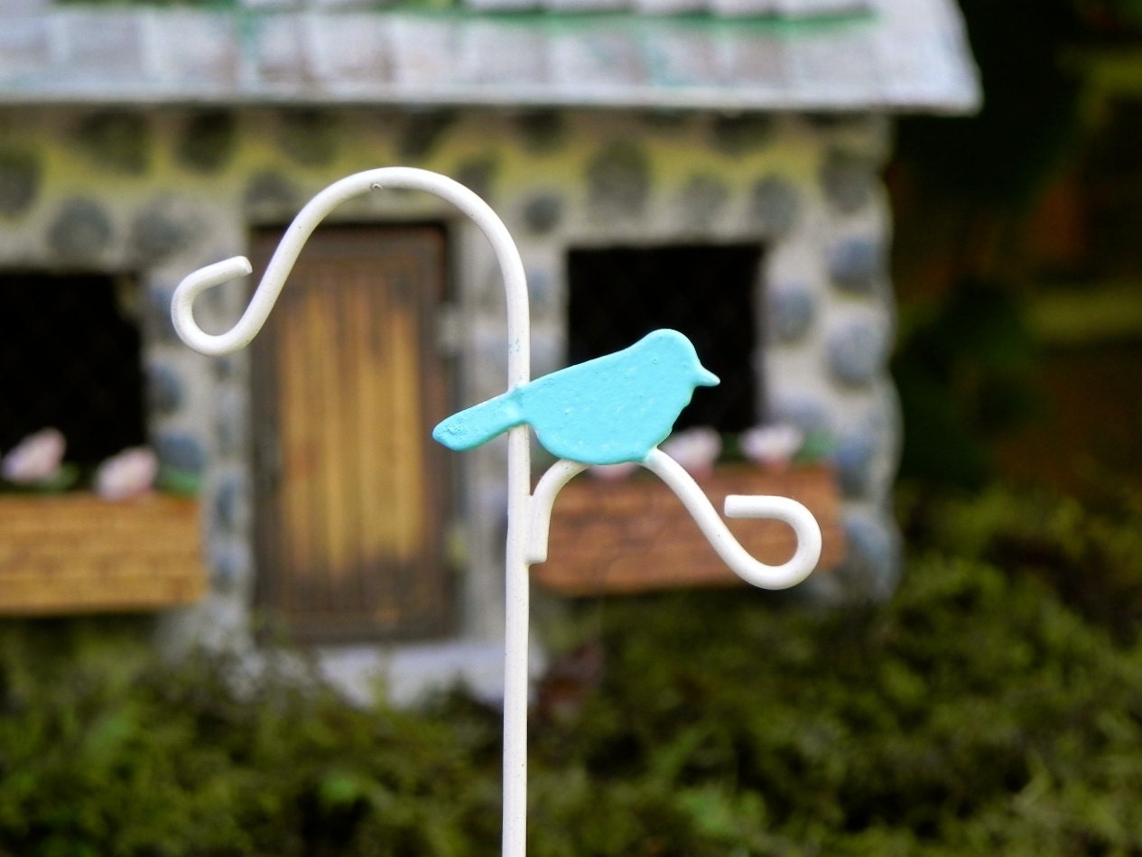 Miniature Shepherd Hook fairy garden accessories terrarium