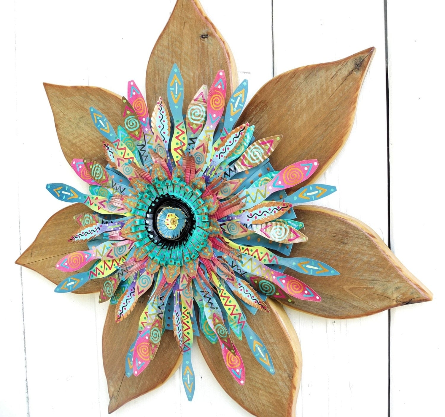 Bohemian Decor Country Hippie Metal Wall Art by SalvageandBloom