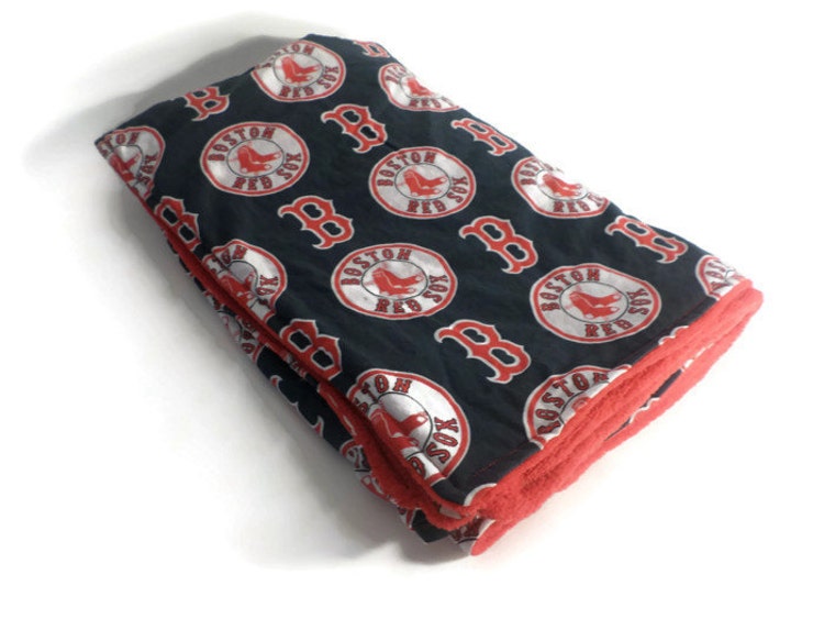 Boston Red Sox Baby Blanket Boston Red Sox by SewLittleCreations