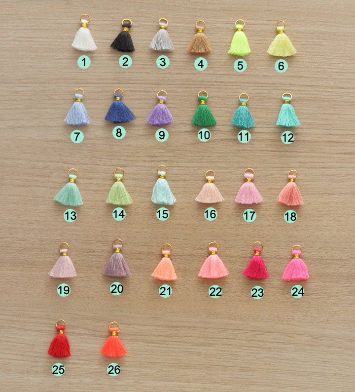 10 pcs of Mini Tassels DIY Craft Supplies Jewelry tassels Chunky tassel