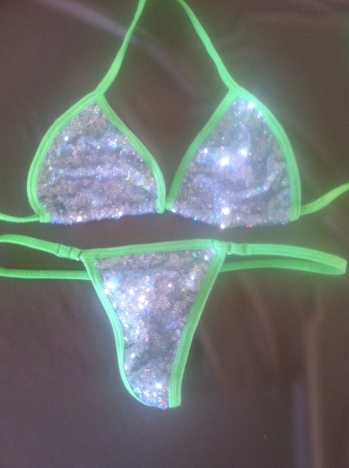 sequin micro bikini g string bottoms iridescent sequin sexy