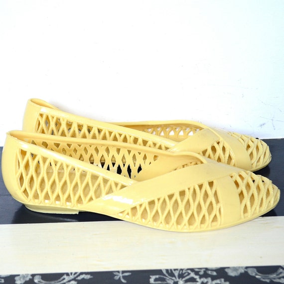 80s Jelly Shoes Plastic Huarache Sandals Vintage Jelly