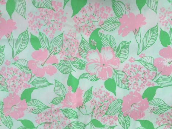 Vintage Lilly Pulitzer fabric in Hibiscus III by Zuzek Key