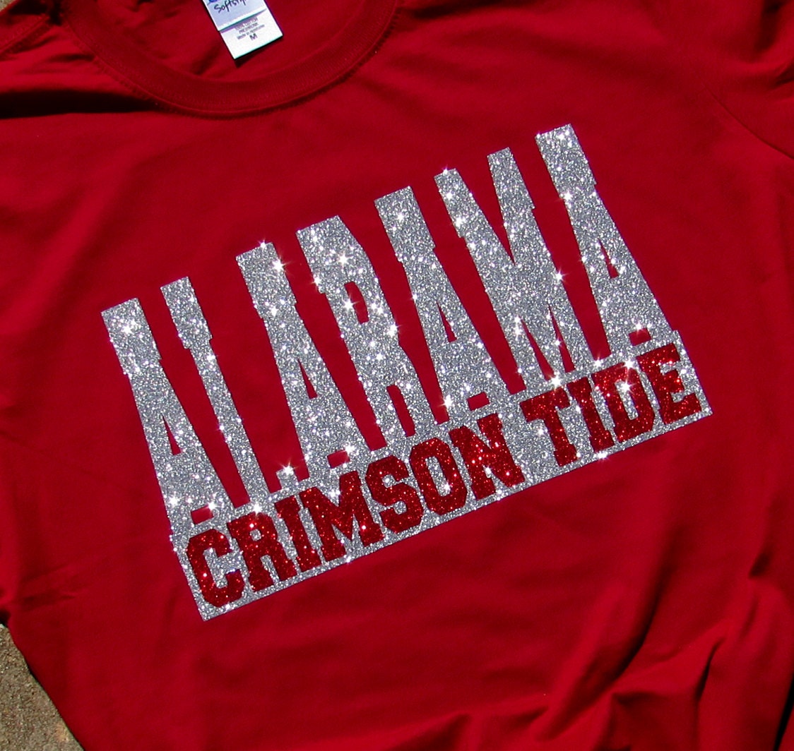 Download University of Alabama Glitzy Bling Crimson Red Spirit T-Shirt