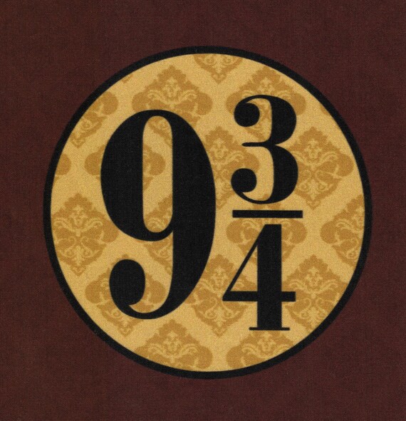 Nine & Three-quarters: Harry Potter fabric print by FandomFabric