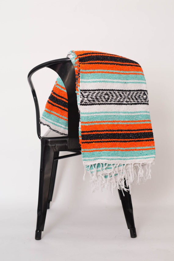 THE CASSIDY: Turquoise, Orange, Black & White Mexican ...