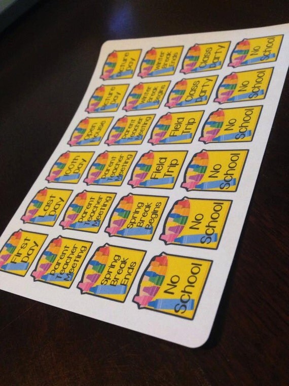 Back to School Planner Stickers Kindergarten by TheRealMcCoyLife