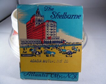 Early Old Shelburne Hotel Atlantic City New Jersey Giant Matchbook w/ Matches
