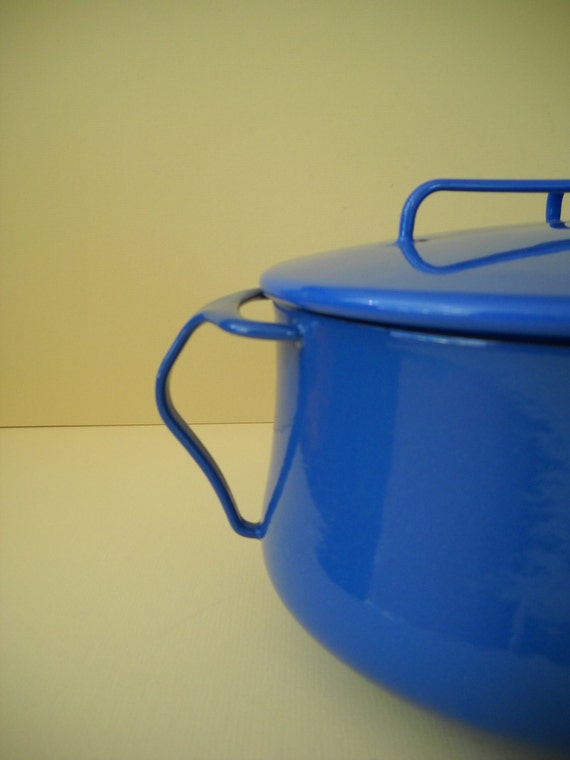 Dansk 4 Qt Kobenstyle Blue Enamel Stock Pot Dutch Oven