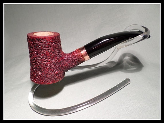 Briar Pipe – New, Un-Smoked Chip-Carved Volcano with Copper Band Hand Made by Chambersburg Pipe Works