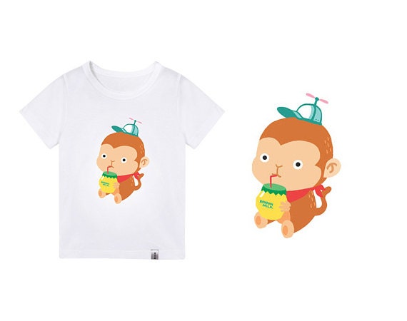 Monkey T Shirts for Kids Unique Tee Funny Baby T Shirt 3T 7T