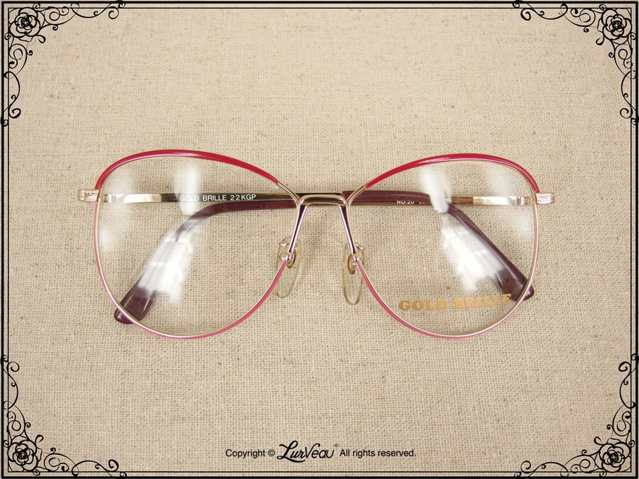 Authentic 22K Gold-plated Irregular-shape Vintage Eyewear ...