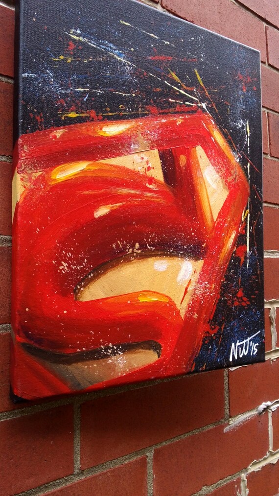 Items similar to Amazing Superman abstract painting. Custom Order EPIC