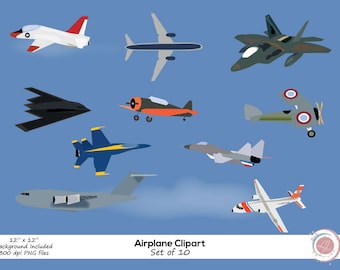 Airplane Clipart, Jets, Military Planes, Crafting, Scrapbooking, Printable, Instant Download, Clip Art, Vintage Planes, Aircraft, Aviation
