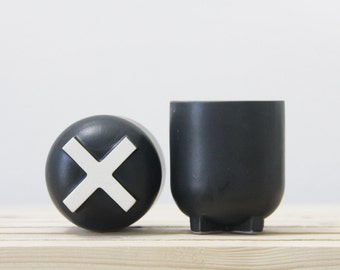 Ceramic espresso cup in black matte glaze.Ceramic espresso cup,Modern Espresso Cups, christmas gift guide,unique gift,Housewarming gift.