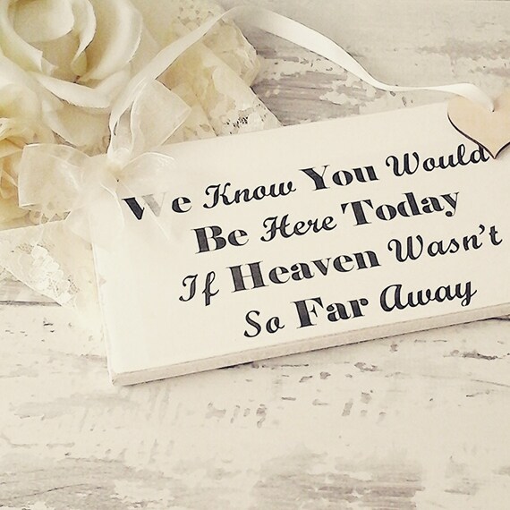 Items similar to Wedding Memorial Plaque on Etsy