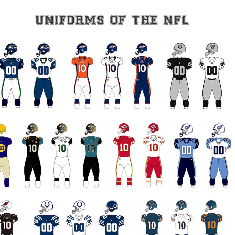 History of the Football Uniforms Jerseys all by PigeonStudios