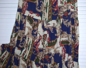 Vintage American Indian Chief Headress Southwest Navajo Skirt, Med - Large