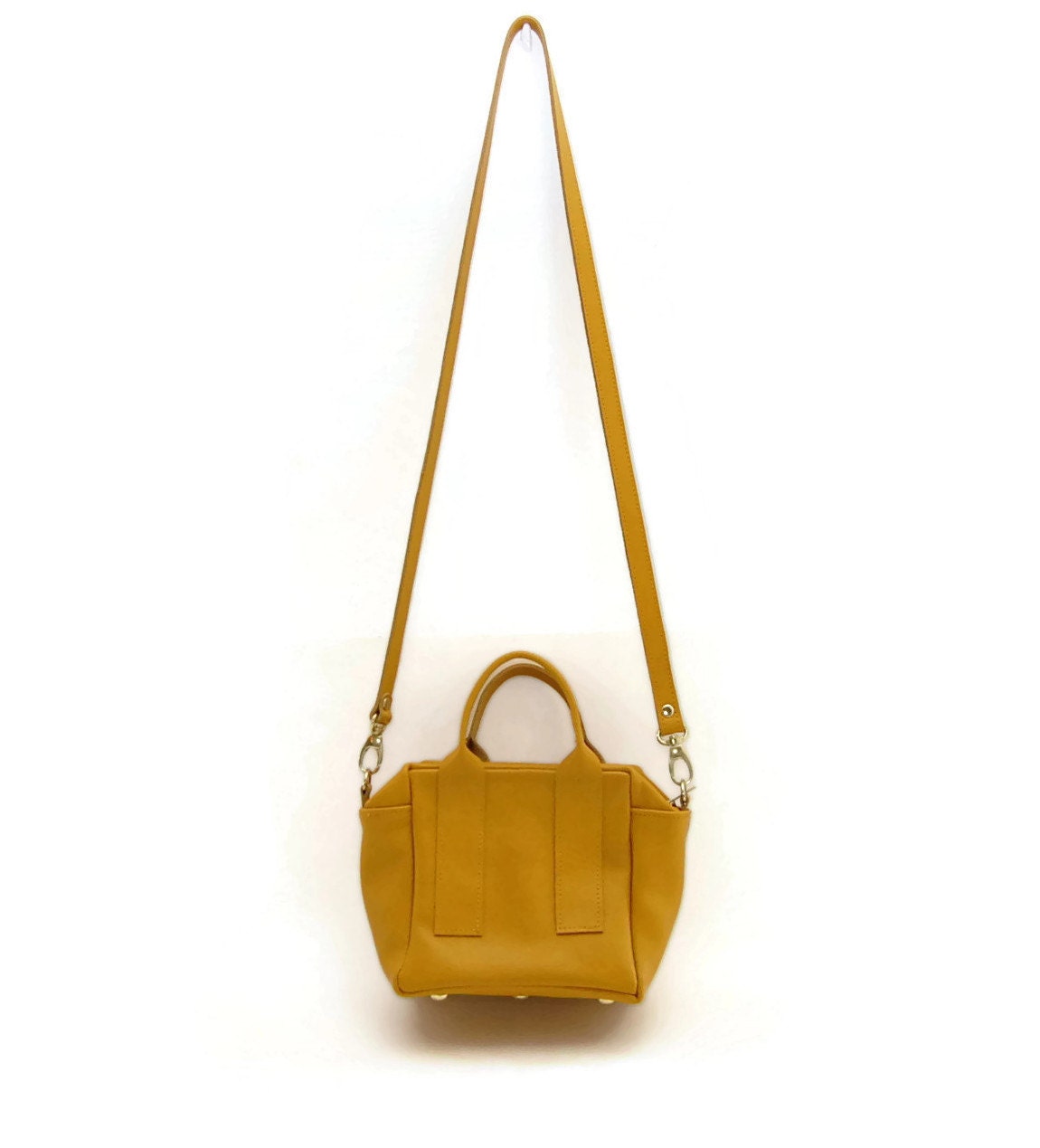 Box Bag in yellow // Mustard mini crossbody by AngelaValentineBags