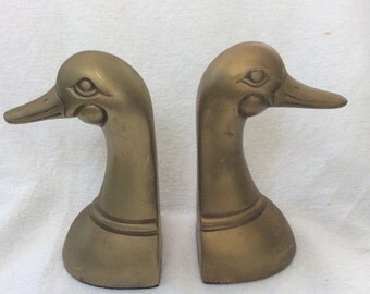 vintage brass duck bookends vintage brass duck bookends