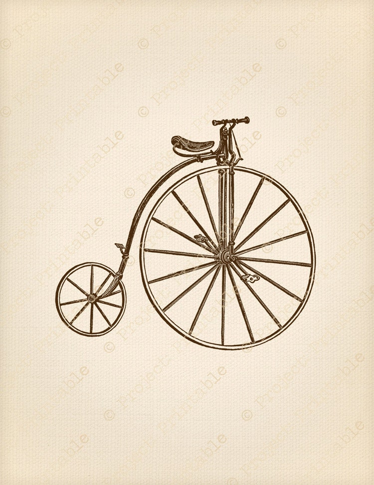 Instant Download Penny Farthing Printable by ProjectPrintable