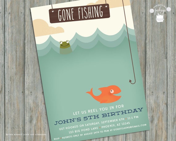 Gone Fishing Party Invitations 6