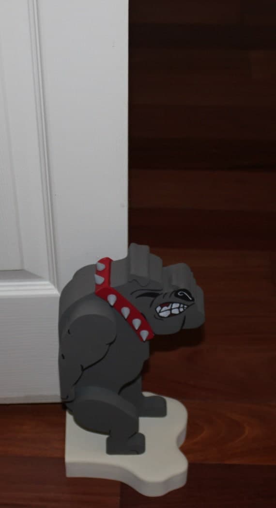 Bulldog Door Stop solid wood built to hold any size door