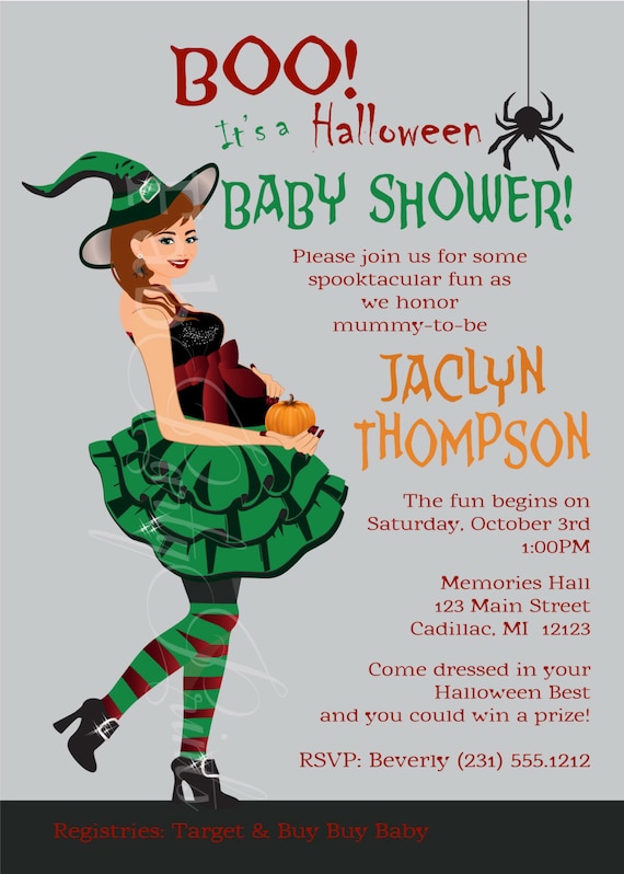 Halloween Baby Shower Invitations 4