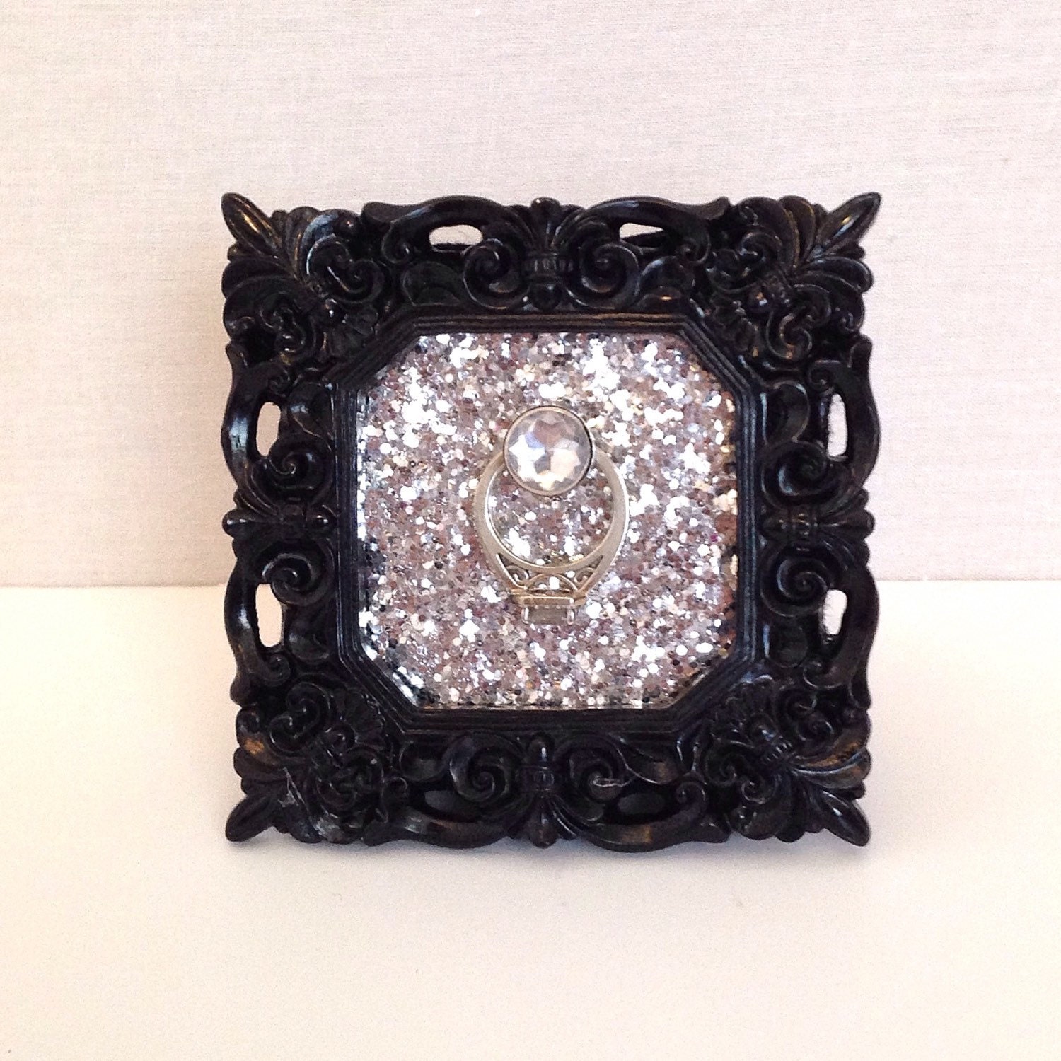 Sparkle Black Wedding Ring Frame by on Etsy