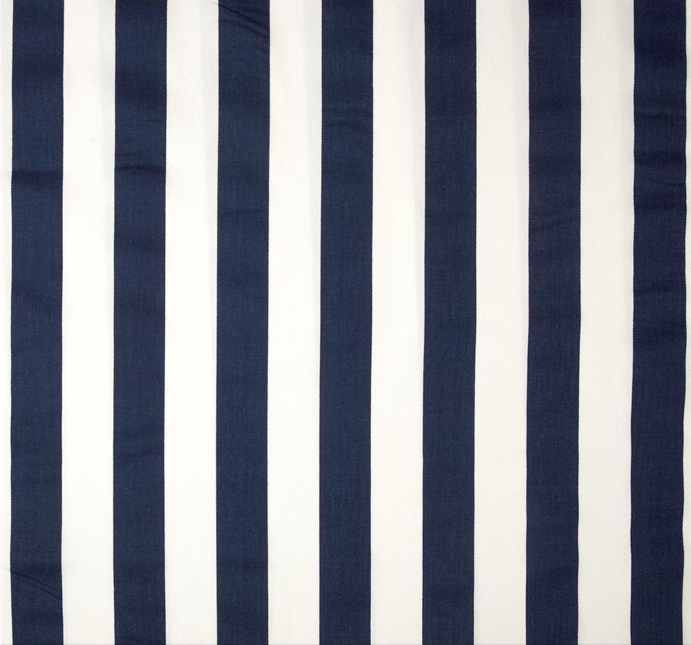 Navy Blue Stripe Fabric by the Yard Designer Navy Blue Cotton